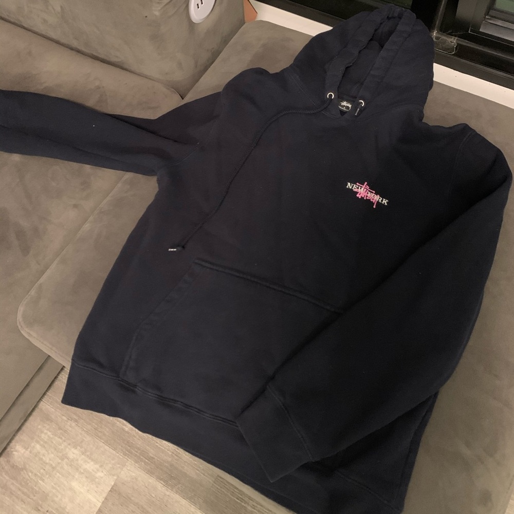 Stussy hoodie, navy blue